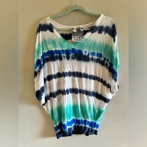 Young Fabulous and Broke Jasmin Top Women's S Tie Dye Lightweight Beach Coastal